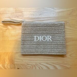 SOLD - Dior Woven Wristlet Pouch Bag